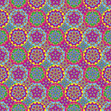 Hippi Trippy Boho Vibe - 60 'lar Psikedelik Bohem Kiremit Şablonu