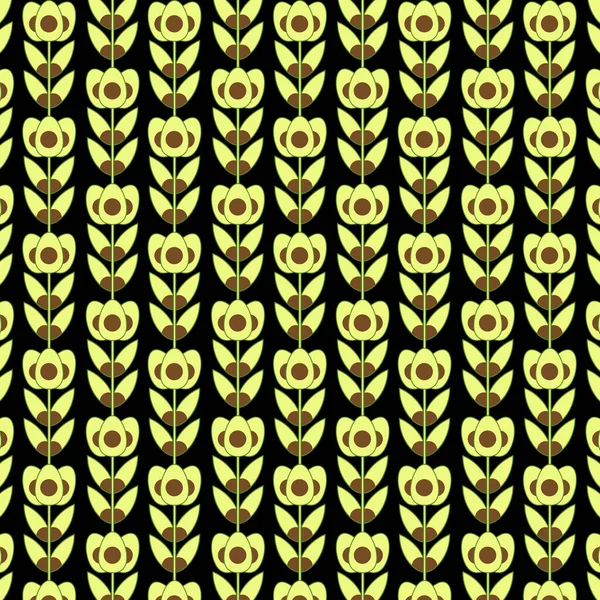 Moderne Avocado Bloemen Bloemenpatroon — Stockfoto