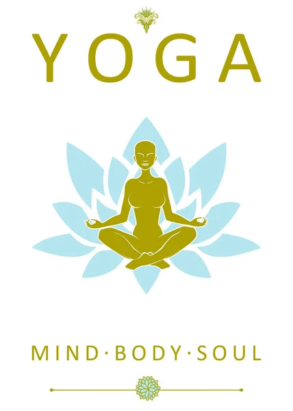 Yoga - Mind Body Soul - Isolated Meditation Graphic Design
