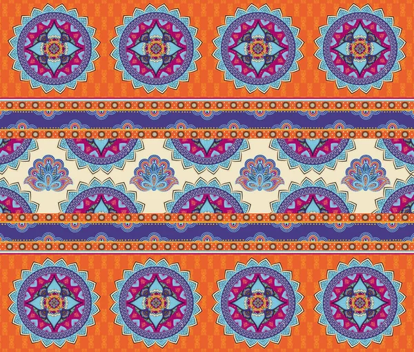 Boheemse Mandala Etnische Stijl Tegel Ontwerp Achtergrond Patroon — Stockfoto