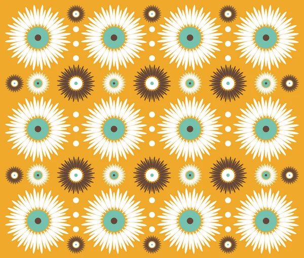 Vet Bloemen Geel Bright Floral Tile Design — Stockfoto