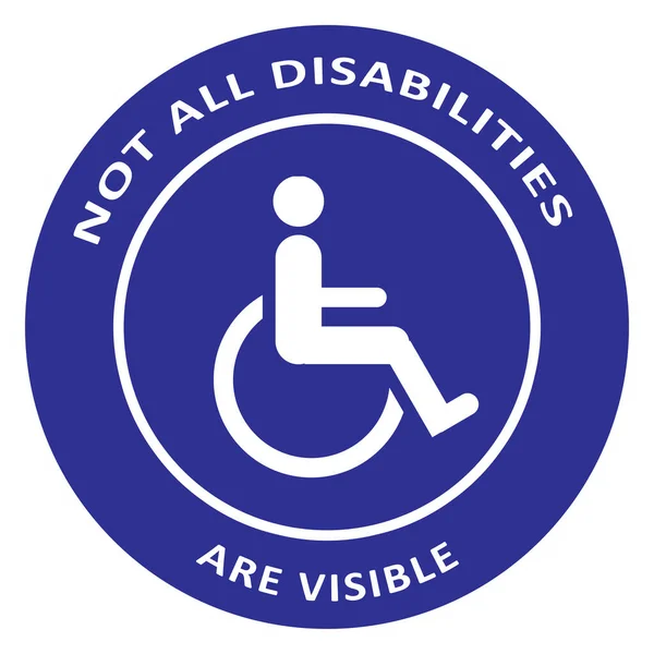 Todas Las Discapacidades Son Visibles Diseño Aislado Conciencia Para Discapacitados — Foto de Stock