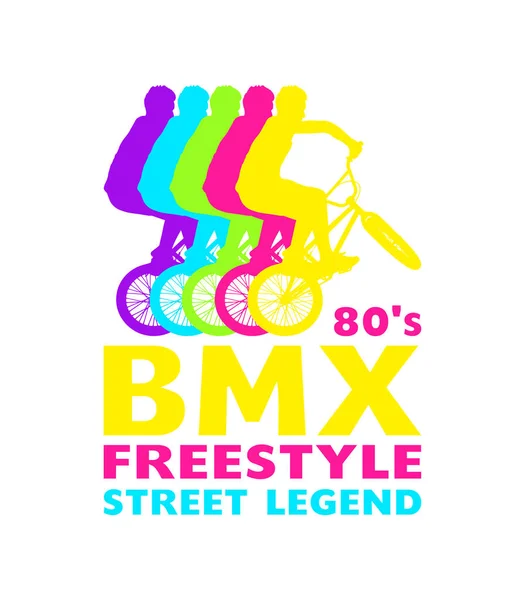 Bmx Freestyle Street Legend Retro Vintage 1980 Bmx Bike Graphic — Stock fotografie