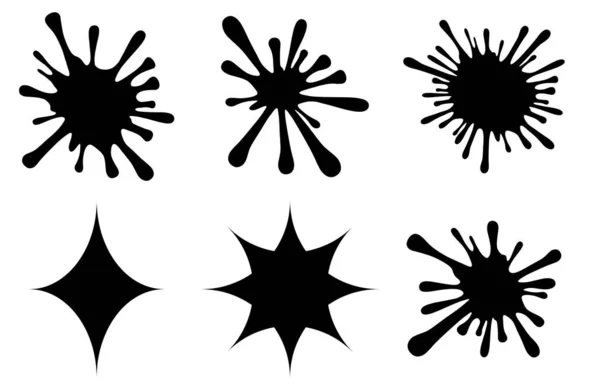 Splats Stars Elementos Diseño Gráfico —  Fotos de Stock