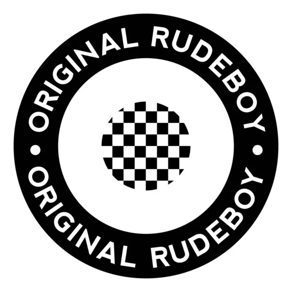 Original Rudeboy 2Tone Checkered Blanco Negro Mod Ska — Foto de Stock