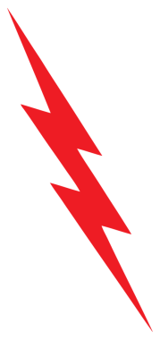 Şimşek Yıldırımı Elektrik Şoku Enerji Kırmızısı Clipart Çizimi