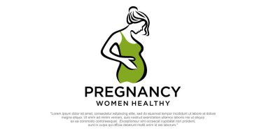 Hamilelik Logosu Tasarım Vektörü, Amblem, Konsept Tasarım, Yaratıcı Sembol, Simge Simgesi, Simge