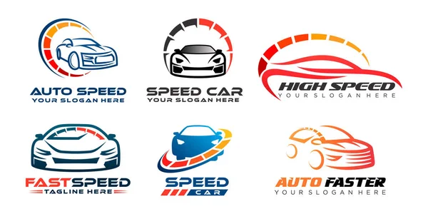 Conjunto Ícones Design Logotipo Carro Modelo Vetor Logotipo Automotivo — Vetor de Stock