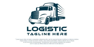 Transportation Truck Logo Vector Design. Creative Truck Trailer logo shape