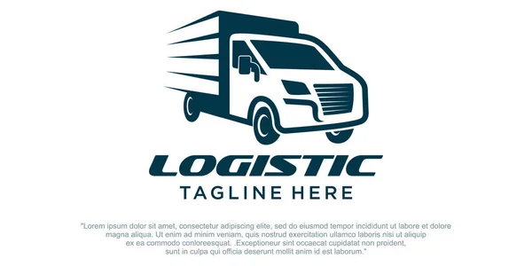 Kreatywne Szablony Projektu Logo Ciężarówki Logistyka — Wektor stockowy