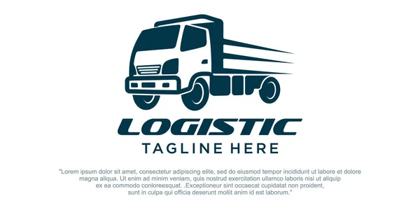 Transport Truck Logo Wektor Projektowania — Wektor stockowy