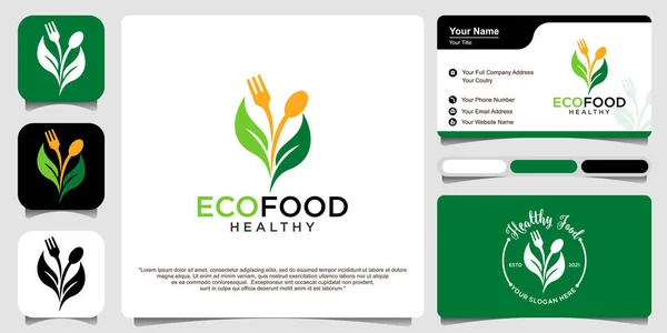 Healthy Food Logo Template — Stock Vector