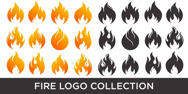 Ícone de chama fogo logotipo design modelo ícone de fogo vetor chamas  logotipo ilustração fundo branco