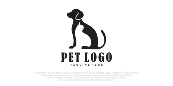 Вектор Дизайна Логотипа Собаки Кота Лицензионные Стоковые Векторы