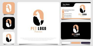 Köpek logosu tasarım vektör şablonu. Köpek simgesi logo vektörü