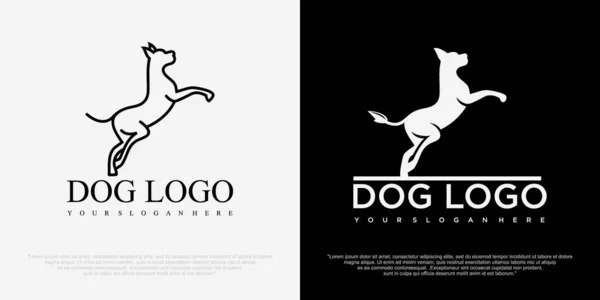 Diseño Del Logotipo Del Perro Vector Template Perro Icono Logo — Archivo Imágenes Vectoriales