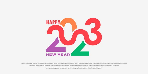 2023 Happy New Year Logo Design Texte Modèle Conception Numéro — Image vectorielle