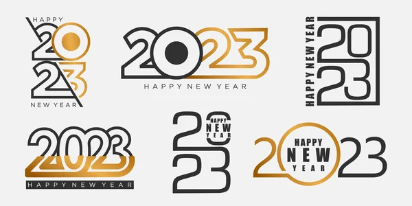 2023 Frohes Neues Jahr Logo Text Design 2023 Anzahl Design — Stockvektor