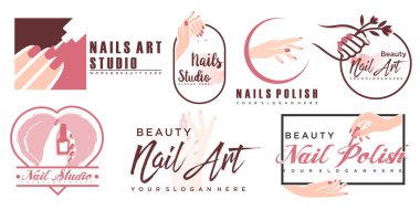 Yaratıcı unsurlu güzellik salonu logosu
