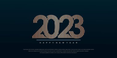 2023 Mutlu Yıllar logosu metin tasarımı. 2023 numara tasarım şablonu. vektör illüstrasyonu.
