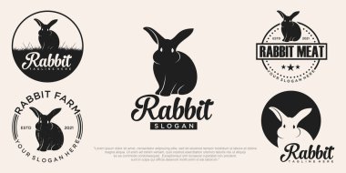Tavşan simgesi logo dizayn şablonu