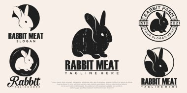 Tavşan Logosu şablonu vektör resimleme tasarımı koleksiyonu