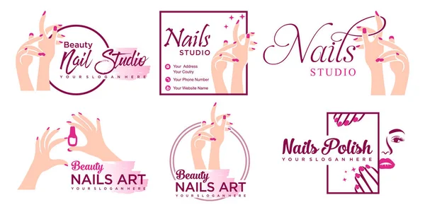 nail studio logo design with style and creative concept 11854977 Vector Art  at Vecteezy
