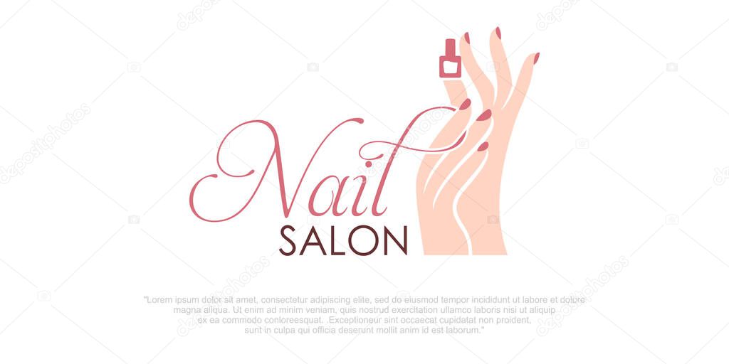 Nails logo collection with creative and unique element concept