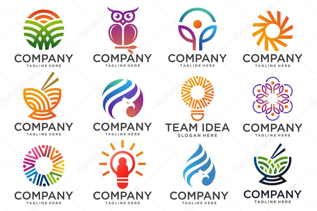 Abstract logos collection. abstract logos. Icon design . Vector illustration