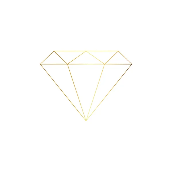 Luxus Gold Diamant Umreißt Hintergrunddesign Abstrakter Schmuck Vektorillustration — Stockvektor
