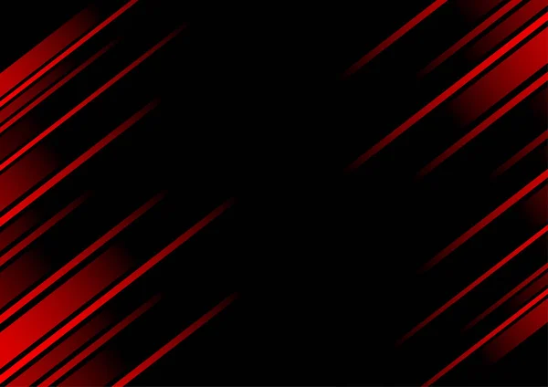 Abstract Red Line Black Background Business Card Cover Banner Flyer — Wektor stockowy