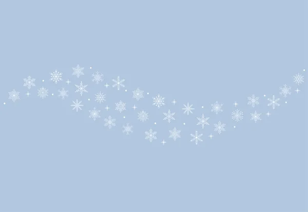 Merry Christmas Happy New Year Background Christmas Tree Made Snowflakes — Stok Vektör