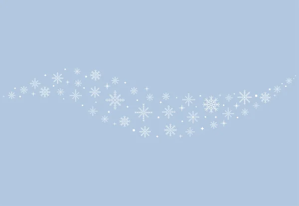Merry Christmas Happy New Year Background Christmas Tree Made Snowflakes — Image vectorielle