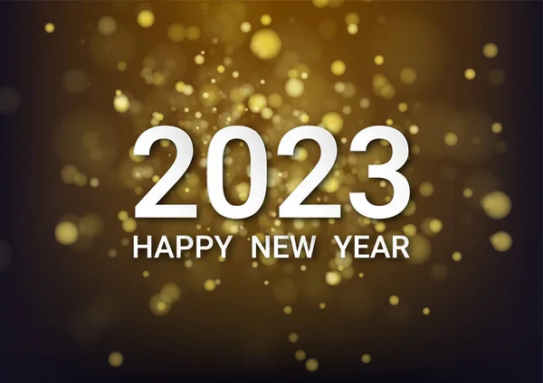 Новим 2023 Роком Золотим Боке Векторні Ілюстрації — стоковий вектор