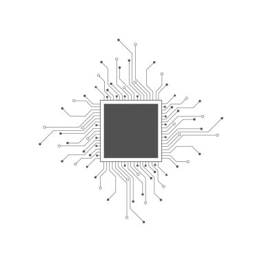 Abstract digital background with technology circuit board texture. Electronic motherboard illustration. Communication and engineering concept. Vector illustration