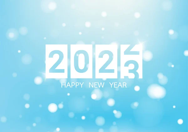 Gelukkig Nieuwjaar 2023 Blauwe Achtergrond Voor Feest Feest Nieuwjaarsevenement Vectorillustratie — Stockvector