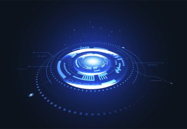 Abstract technology innovation communication concept digital blue design background. Vector illustration
