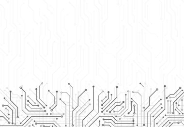 Abstract background with technology circuit board texture. Electronic motherboard illustration. Communication and engineering concept. Vector illustration