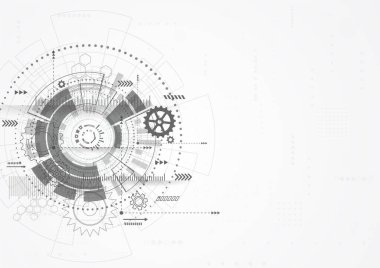 Modern technology background. Target screen elements. Outline HUD user interface for business. Vector illustration