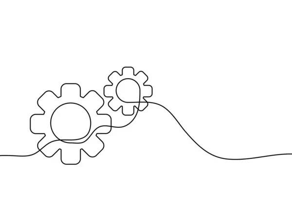 Desen Continuu Gear Business Teamwork Concept Ilustrații Vectoriale — Vector de stoc