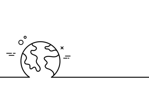 Dessin Continu Ligne Terrestre Conception Mondiale Dessinée Main Illustrations Vectorielles — Image vectorielle