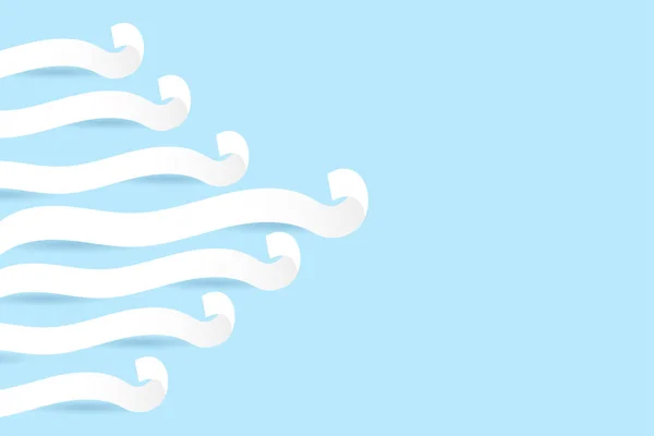 Minimal Rouleau Papier Blanc Croissance Concept Créatif Sur Fond Bleu — Image vectorielle