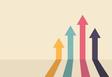 İş için büyüyen finansal ticaret hisseleri. Vektör illüstrasyonu