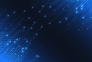 Abstract digital background with technology circuit board texture. Electronic motherboard illustration. Communication and engineering concept. Vector illustration