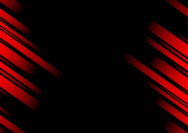 Abstract Red Line Black Background Business Card Cover Banner Flyer — Image vectorielle