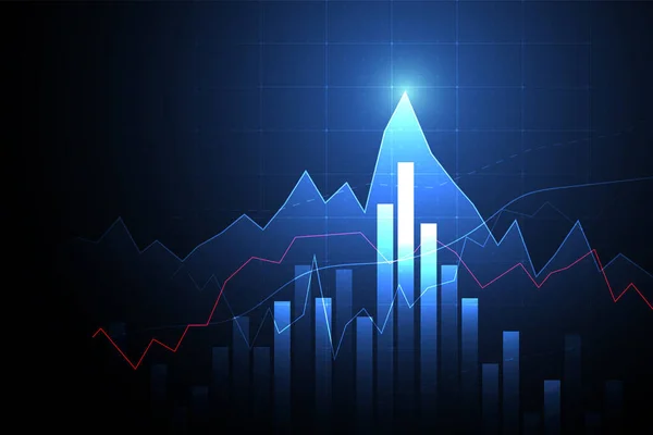 Business Candle Stick Graph Chart Stock Market Investment Trading White — Stok Vektör