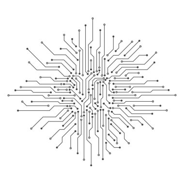 Abstract digital background with technology circuit board texture. Electronic motherboard illustration. Communication and engineering concept. Vector illustration