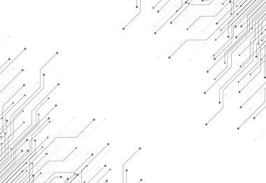 Abstract background with technology circuit board texture. Electronic motherboard illustration. Communication and engineering concept. Vector illustration