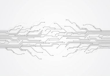 Abstract background with technology circuit board texture. Electronic motherboard illustration. Communication and engineering concept. Vector illustration