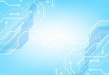 Abstract background with technology circuit board texture. Electronic motherboard illustration. Communication and engineering concept. Vector illustration
